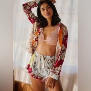 Anthropologie Floral Sleep Shorts XXS